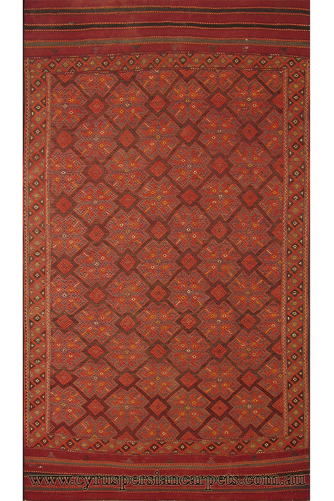 Russian Hand Woven Wool Kilim (Size 300 x 177cm) - Click Image to Close