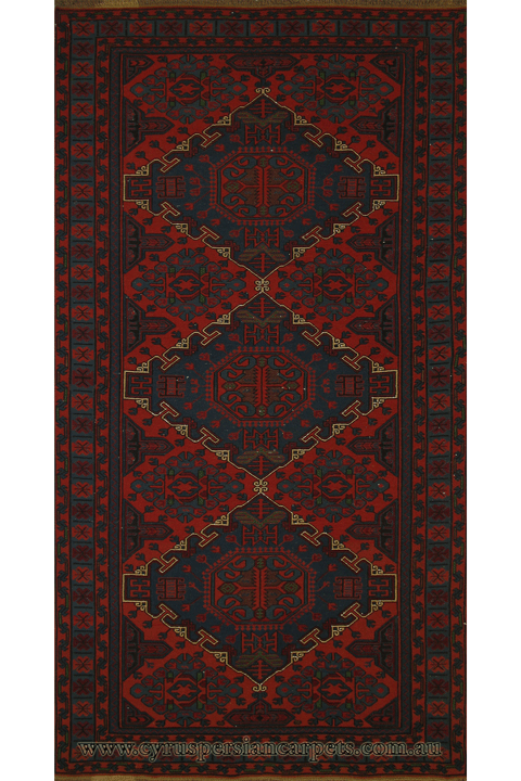 Russian Hand Woven Wool Kilim (Size 313 x 168cm) - Click Image to Close