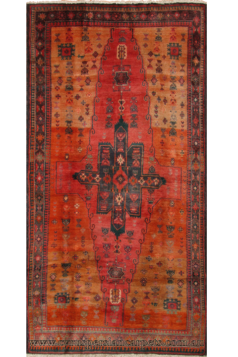 Baluch Hand Knotted Medallion Wool Rug - Click Image to Close