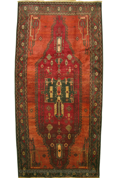 Baluch Hand Knotted Geometric Wool Rug - Click Image to Close