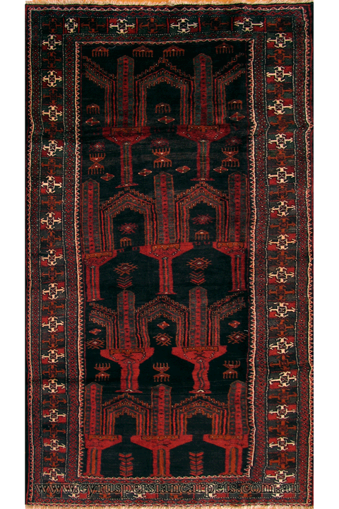 Baluch Hand Knotted Wool Rug (Size 286 x 119cm) - Click Image to Close