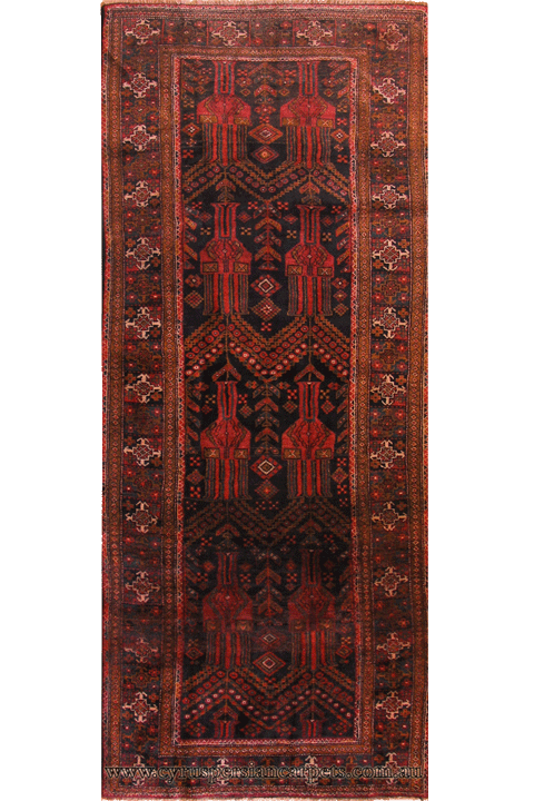 Baluch Hand Knotted Wool Rug (Size 289 x 108cm) - Click Image to Close