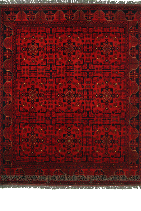 Khan Mohammadi Hand Knotted Wool Rug (Size 196 x 153cm) - Click Image to Close