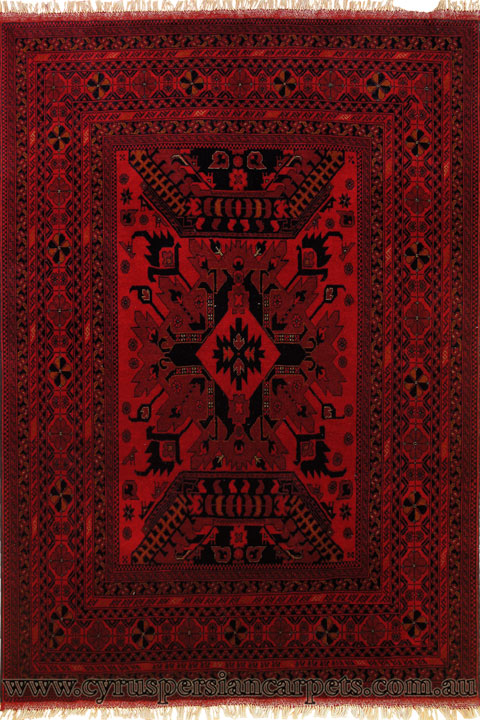 Khan Mohammadi Hand Knotted Wool Rug (Size 205 x 150cm) - Click Image to Close