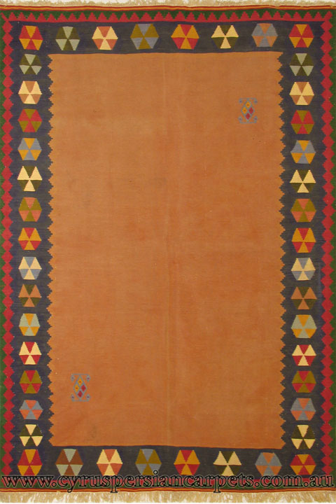 Persian Hand Woven Wool Kilim (Size 254 x 158cm) - Click Image to Close
