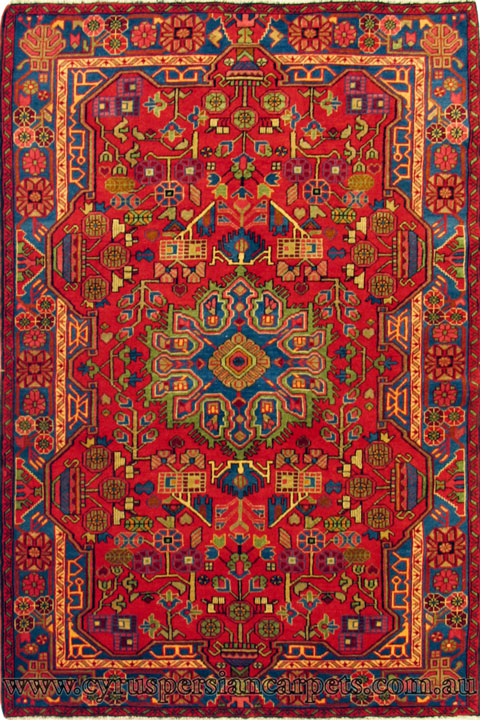 Nahavand Hand Knotted Wool Rug (Size 210 x 146cm) - Click Image to Close