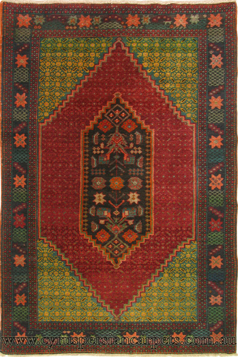 Darband Hand Knotted Medallion Wool Rug - Click Image to Close