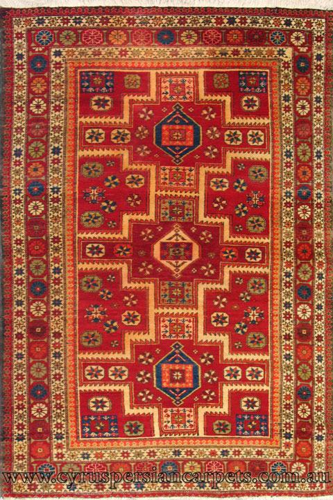Darband Hand Knotted Medallion Wool Rug - Click Image to Close