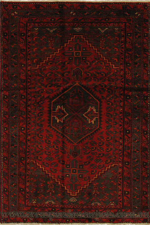Zanjan Hand Knotted Medallion Wool Rug - Click Image to Close