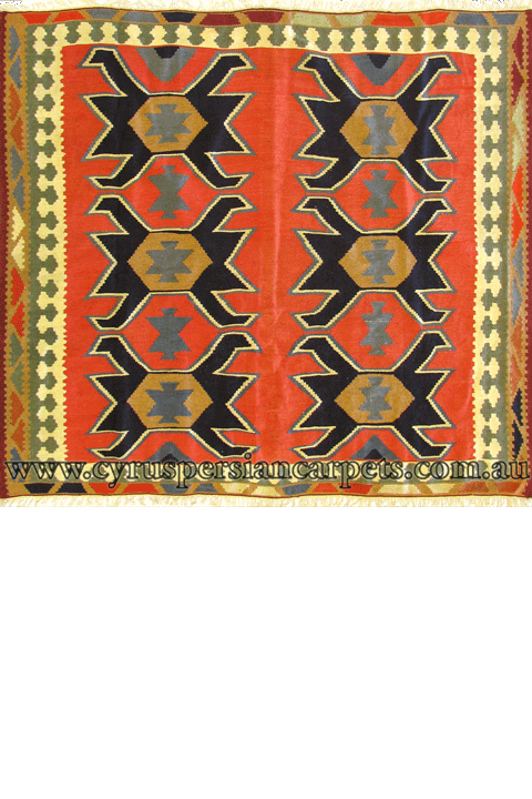 Persian Hand Woven Wool Kilim (Size 200 x 180cm) - Click Image to Close