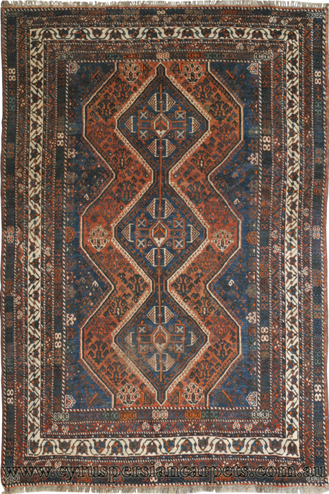 Qashqai Hand Knotted Wool Rug (Size 314 x 220cm) - Click Image to Close