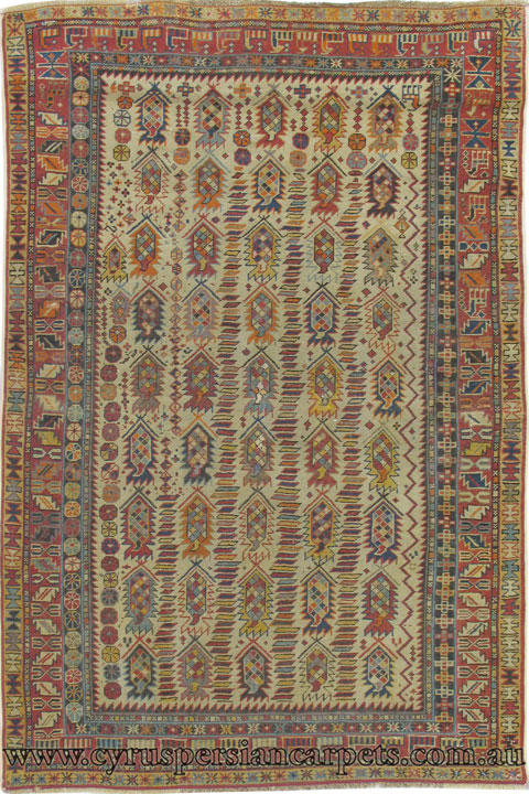 Shirvan Antique Hand Knotted Wool Rug - Click Image to Close