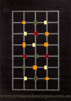 Indigo Modern Square Pattern Rug 501-417B