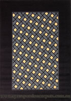 Indigo Modern Border Rug 502-417B