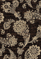 Askabad Paisley Floral Contemporary Rugs 12124 Black