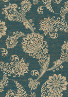 Askabad Paisley Floral Contemporary Rugs 12124 Blue