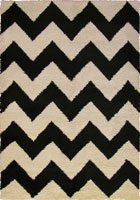 Desert Contemporary Chevron Rugs 5191 Cream Black