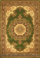 Fantastic Traditional Medallion Rug 748 D. Green Black