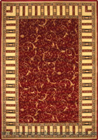 Fantastic Contemporary Border Rug 749 Bordeuax Cream