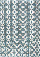 Federico Contemporary Geometric Rugs 2052 White D. Blue