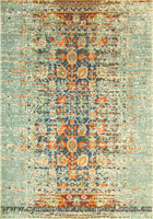 Kaleidoscope Contemporary Abstract Rug A907A Blue Turkuaz