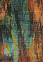 Kaleidoscope Contemporary Grunge Style Rug B116A Multi Color
