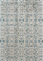 Mayson Contemporary Floral Rugs 3466F Sand Aqua