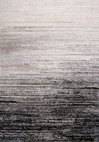 Metallic Contemporary Striped Rugs 3337F Black D. Grey