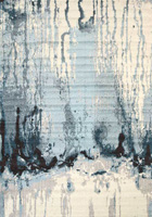 Monica Contemporary Abstract Rugs 2170 White Cream