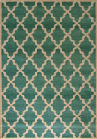Morocco Trellis Rugs MG103 Aqua Cotton LJ