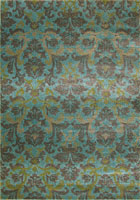 Morocco Floral Rugs FC18943A Aqua Lt. Green Rev LJ