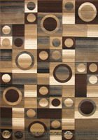 Pisa Contemporary Square Pattern Rug 4330A Dark Brown