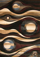 Pisa Contemporary Abstract Rug A058B Black