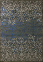 Rizzy Contemporary Floral Rug BF071 Dark Grey Night Blue