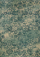 Rizzy Contemporary Floral Rug BF078 Cotton Turquoise