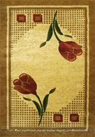 Rose Floral Rug 1012A Beige Beige