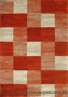 Tricolour Square Pattern Rug 8412A L. Terra D. Terra
