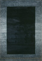 Tricolor Contemporary Border Rug 8413 Navy Blue