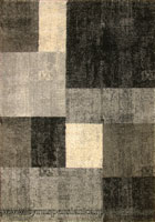 Tricolor Contemporary Square Pattern Rug 8961 Grey Fume