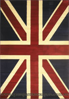 UK Union Jack Rug 9071A Navy Red