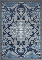 America Medallion Rugs 1587A D. Blue D. Grey