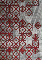 America Abstract Rugs 1594A Red D. Grey