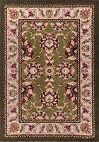 America Medallion Rugs 1810A Burgundy Green