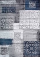 America Abstract Rugs 1905A D.Blue D.Grey