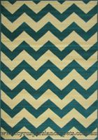 Bello Modern Chevron Striped Rugs 3213 Blue