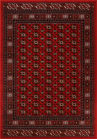 Bello Traditional Geometric Rugs V0010 Red