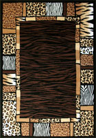 Bello Modern Animal Pattern Rugs 36800 Black