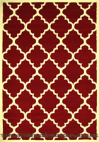 Bello Modern Trellis Design Rugs 3300 Red