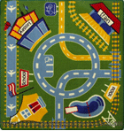 Roads Kids Rug Kids 06 Green
