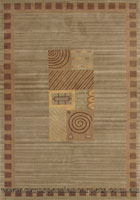 Tibetan 45 Lines Abstract Hand Knotted Wool Rug